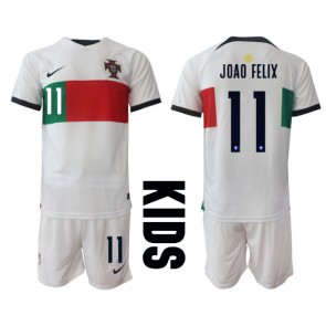 Portugalsko Joao Felix #11 Dětské Venkovní dres komplet MS 2022 Krátký Rukáv (+ trenýrky)